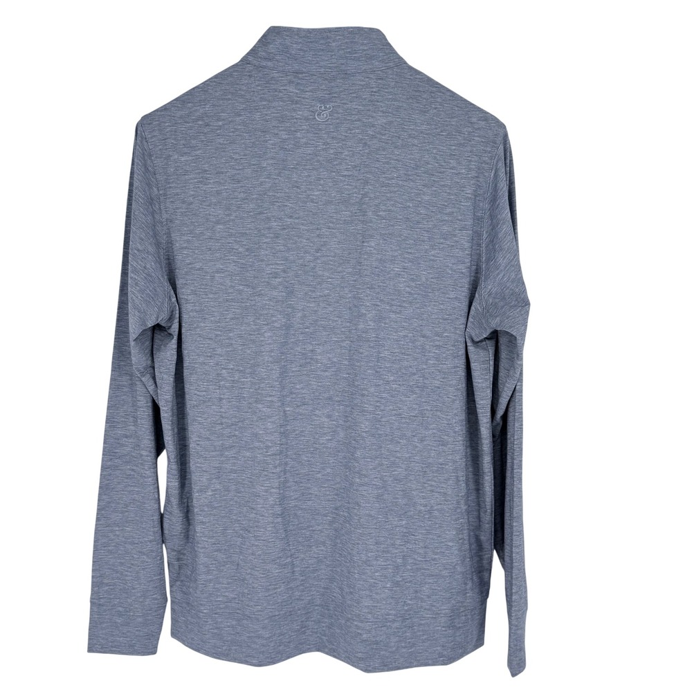 Collars & Co Mens Drirelease Quarter Zip Pullover Blue Heathered Large NWT - Picture 3 of 11